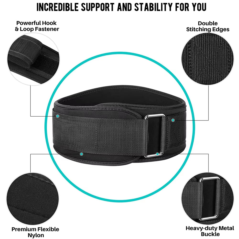 Weight Lifting Belt for Men & Women, Weight Belt for Workout Weightlifting, Powerlifting, Squat & Deadlift, Adjustable Gym Belt