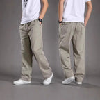 Men’s Loose Plus Size Cotton Cargo Pants