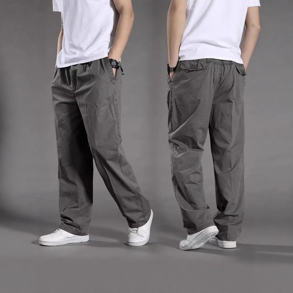Men’s Loose Plus Size Cotton Cargo Pants