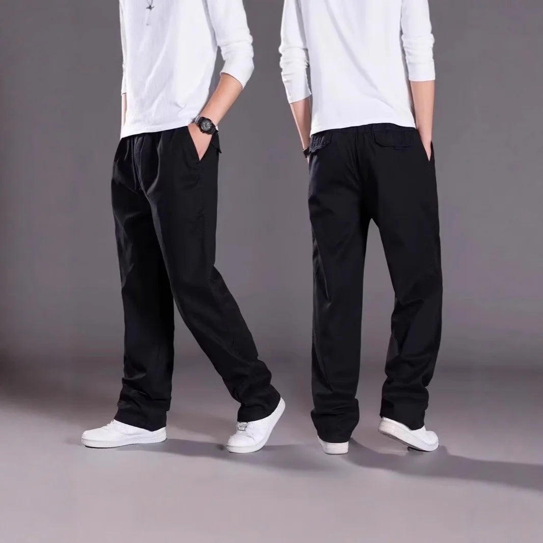 Men’s Loose Plus Size Cotton Cargo Pants