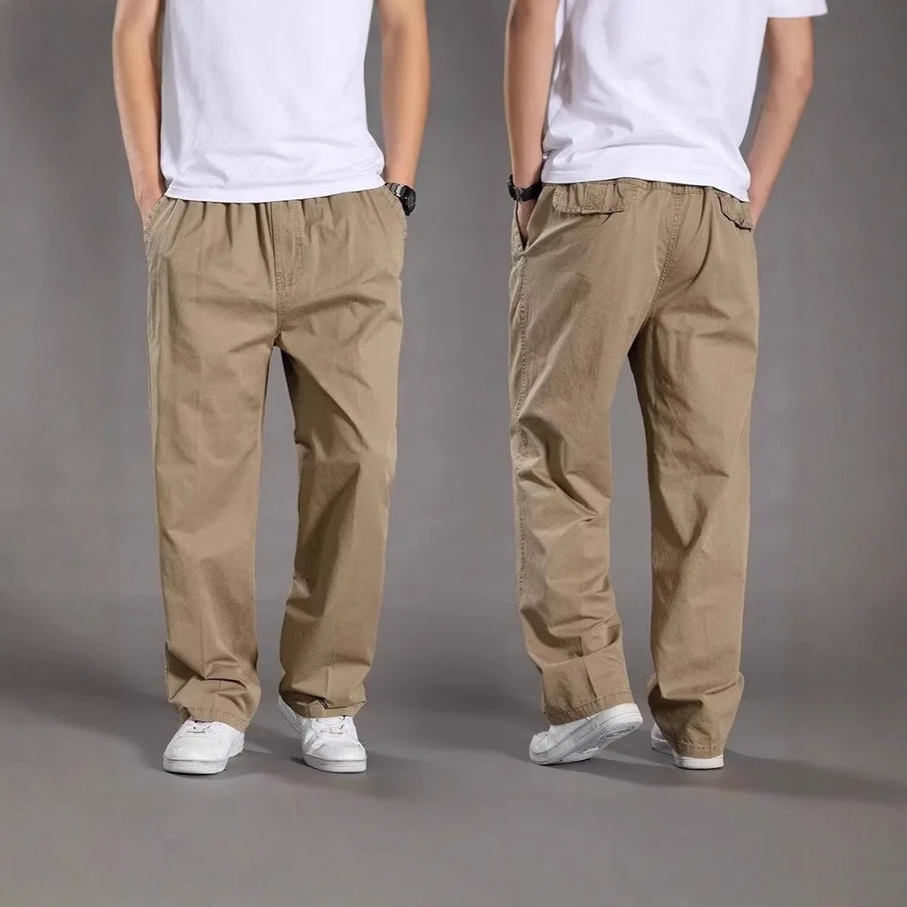 Men’s Loose Plus Size Cotton Cargo Pants