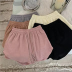 New Summer Waffle Shorts for Women | High Waist Plus Size Loose Casual & Fitness Shorts