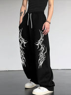Dark Retro Striped Gothic Loose Straight Leg Pants
