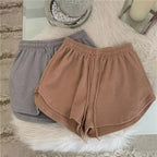New Summer Waffle Shorts for Women | High Waist Plus Size Loose Casual & Fitness Shorts