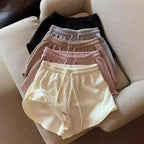 New Summer Waffle Shorts for Women | High Waist Plus Size Loose Casual & Fitness Shorts